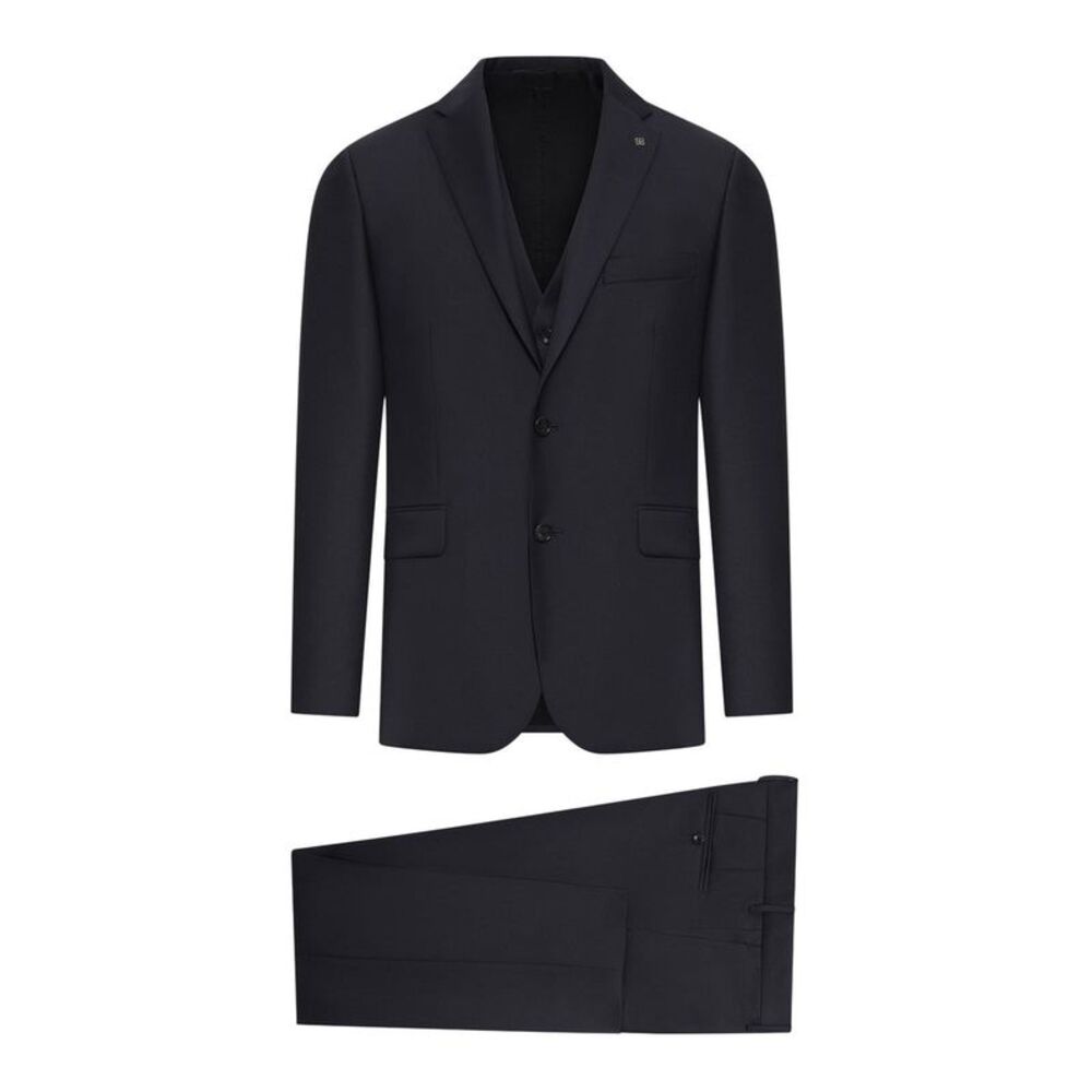 Tagliatore Men Bruce Tailored Wool Suit With Vest